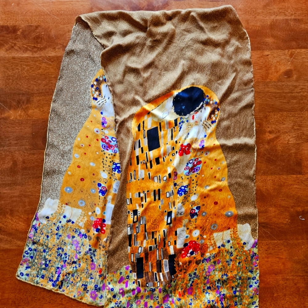 Gustav Klimt "The Kiss" Silk Scarf